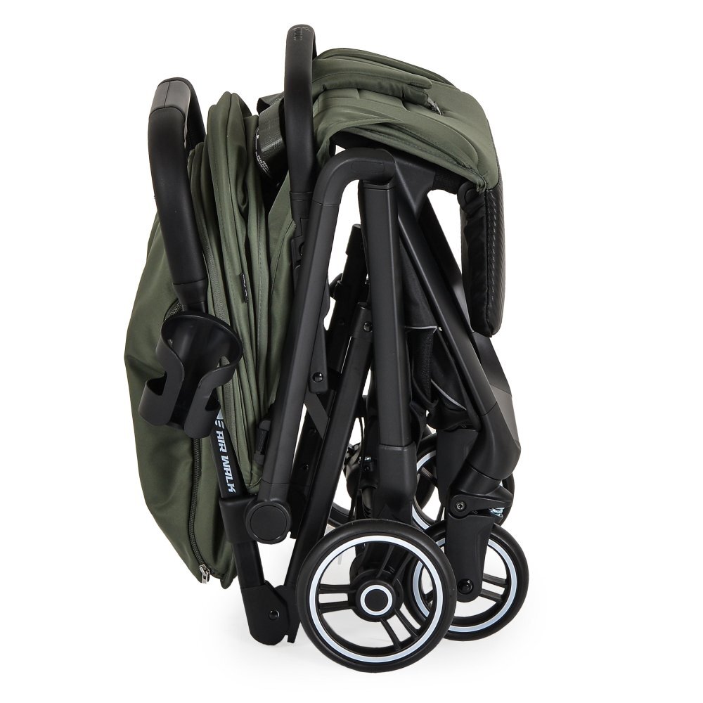 CANGAROO Carucior sport Airwalk Deep Green compatibil cabina avionpliere automata ultracompactacopertina XXL protectie UVUPF 50+ si ventilatiesuspensiispatar reglabil cu pozitie de somncentura de sigurantasuport pahar