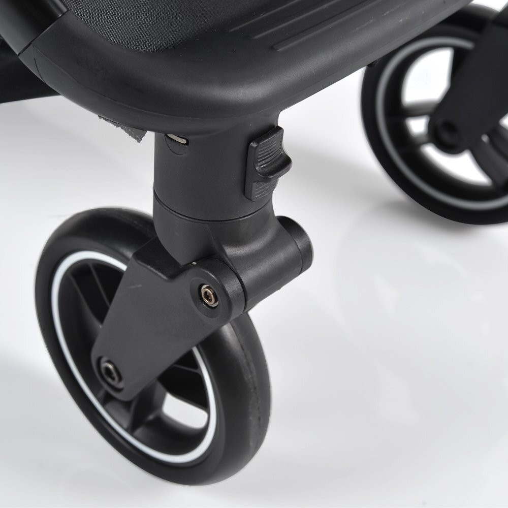 CANGAROO Carucior sport Easy Fold Negru cu pliere compacta Autofoldpana la 22kgcadru din aluminiupozitie de somnroti EVA detasabile si husa de picioare inclusa