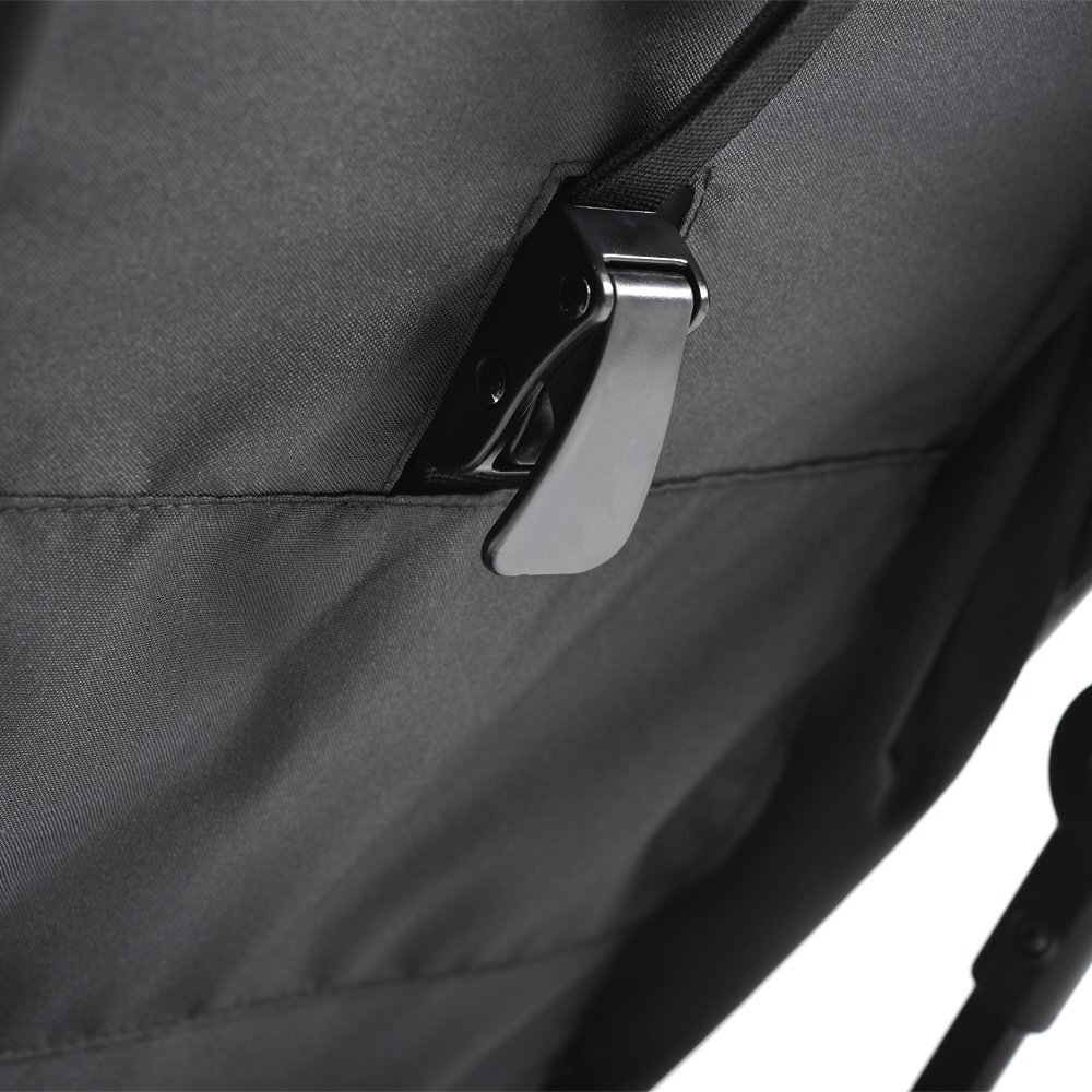 CANGAROO Carucior sport Easy Fold Negru cu pliere compacta Autofoldpana la 22kgcadru din aluminiupozitie de somnroti EVA detasabile si husa de picioare inclusa