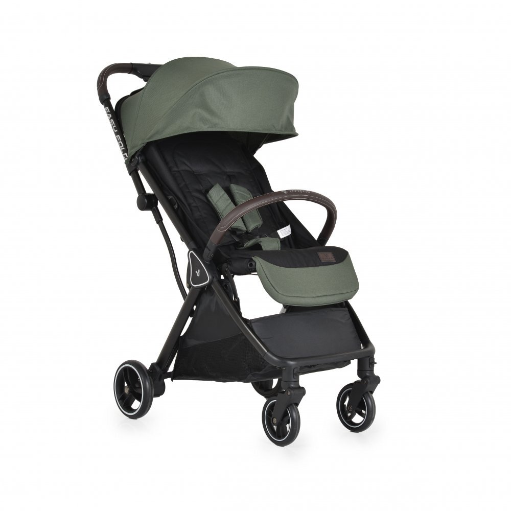 CANGAROO Carucior sport pana la 22kg cadru din aluminiu cu pliere compacta Autofoldspatar reglabil pana la pozitie de somnroti EVA detasabile si husa de picioare inclusa Easy Fold Green