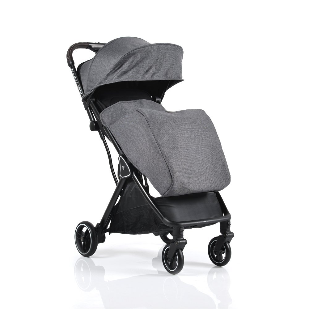 CANGAROO Carucior sport pana la 22kg cadru din aluminiu cu pliere compacta Autofoldspatar reglabil pana la pozitie de somnroti EVA detasabile si husa de picioare inclusa Easy Fold Gri
