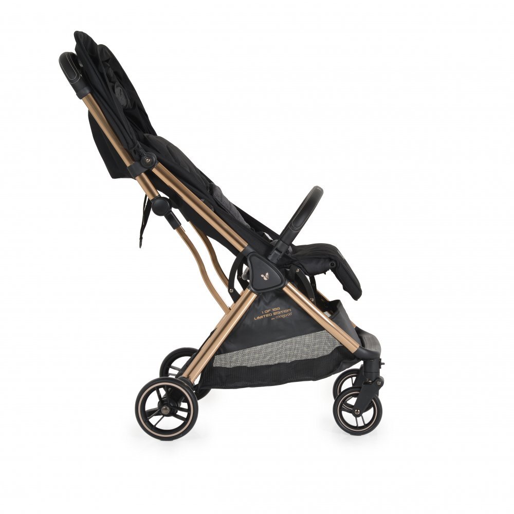 CANGAROO Carucior sport pana la 22kg cadru din aluminiu cu pliere compacta Autofoldspatar reglabil pana la pozitie de somnroti EVA detasabile si husa de picioare inclusa Easy Fold Limited edition Black