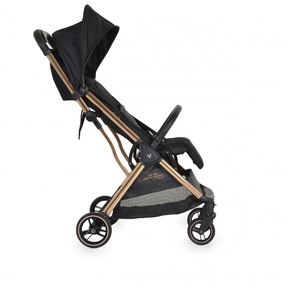 CANGAROO Carucior sport pana la 22kg cadru din aluminiu cu pliere compacta Autofoldspatar reglabil pana la pozitie de somnroti EVA detasabile si husa de picioare inclusa Easy Fold Limited edition Black