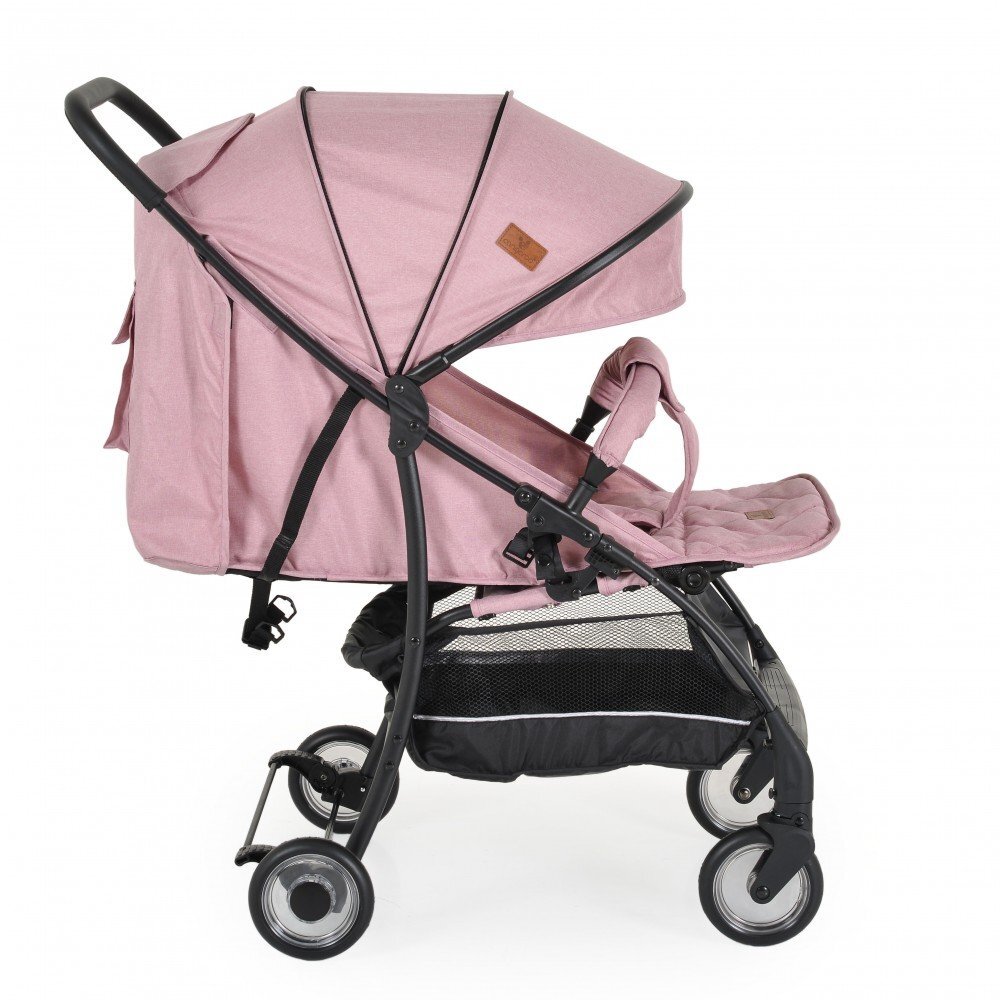 CANGAROO Carucior sport pentru copii London Pink cadru din aluminiuspatar reglabilpozitie de somncentura de sigurantasuport picioare reglabilcapotina XXL cu fereastra plasaroti pivotantefranamaner parinte din PU