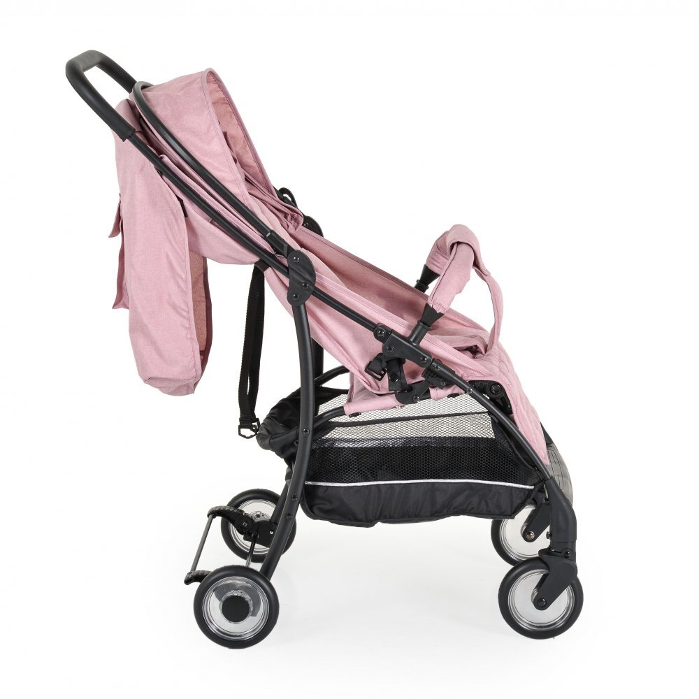 CANGAROO Carucior sport pentru copii London Pink cadru din aluminiuspatar reglabilpozitie de somncentura de sigurantasuport picioare reglabilcapotina XXL cu fereastra plasaroti pivotantefranamaner parinte din PU