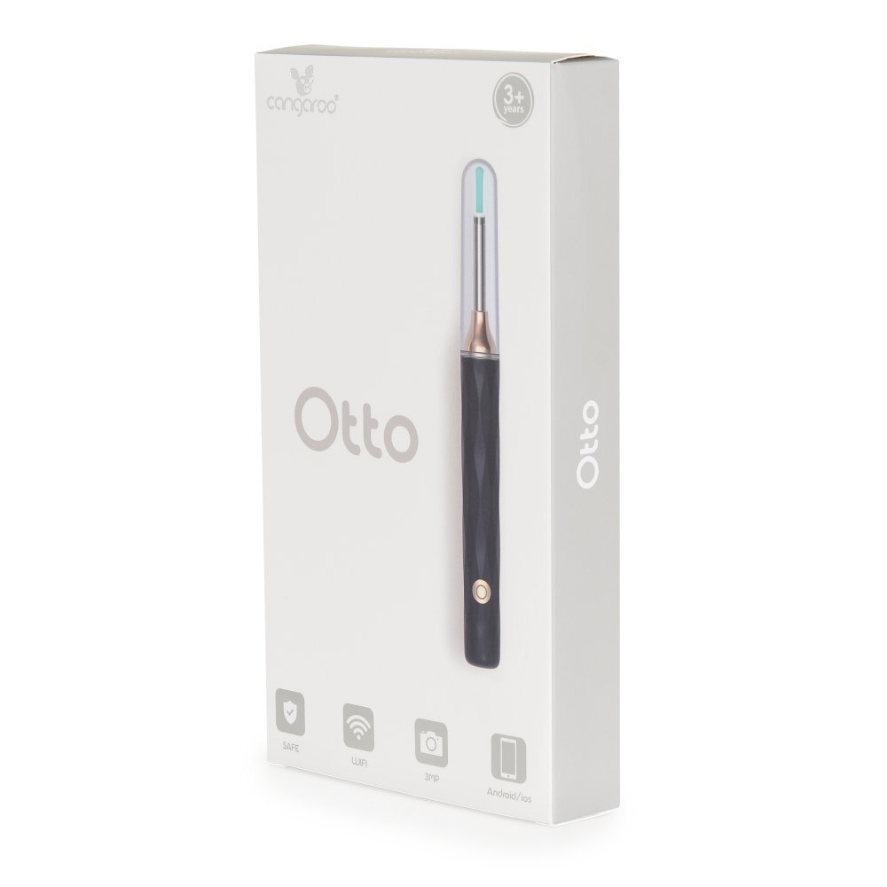 CANGAROO Dispozitiv pentru curatare si analizare ureche Otto compatibil cu iOSAndroidFunctie fotografii si inregistrare videoclipuri in timp real6 lumini LEDBaterie litiu-ionAccesorii si cutie depozitare incluse