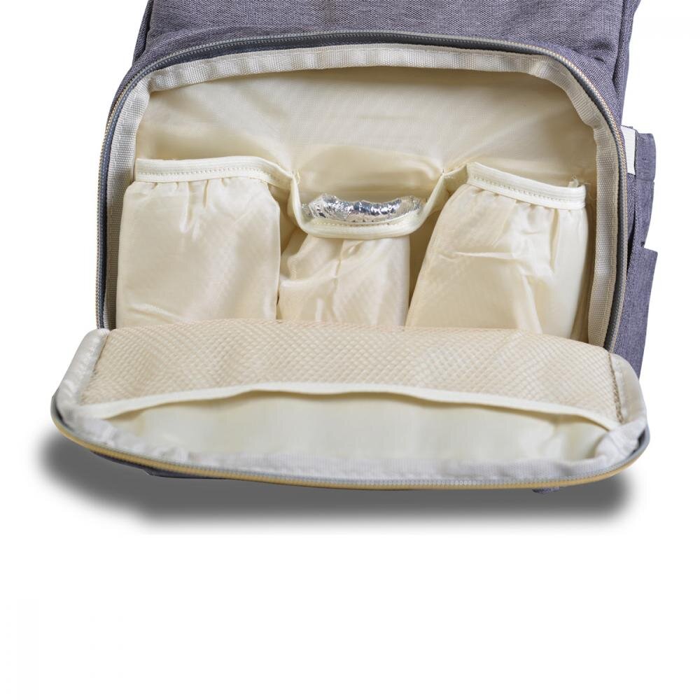 CANGAROO Geanta tip rucsac pentru mamici Amelia Greycurele reglabilecompartiment termic pentru biberoanebuzunare multiple