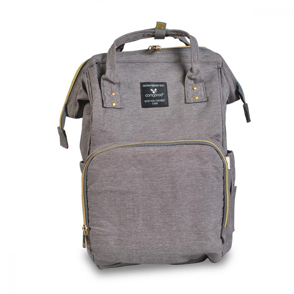 CANGAROO Geanta tip rucsac pentru mamici Amelia Greycurele reglabilecompartiment termic pentru biberoanebuzunare multiple