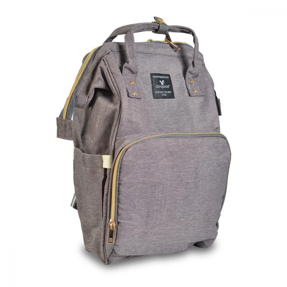 CANGAROO Geanta tip rucsac pentru mamici Amelia Greycurele reglabilecompartiment termic pentru biberoanebuzunare multiple
