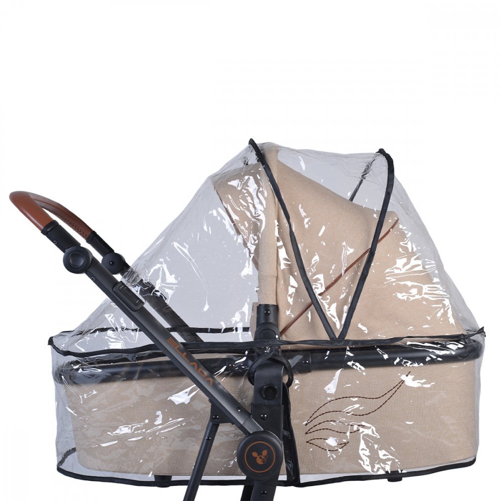 CANGAROO Husa de ploaie universala pentru carucior copii Rain Cover cu orificii ventilatiepliere compactaprotejeaza de ploaievantzapadamaterial transparent pentru vizibilitate maximadimensiune 60x40x87 cm