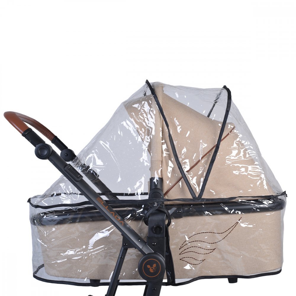 CANGAROO Husa de ploaie universala pentru carucior copii Rain Cover cu orificii ventilatiepliere compactaprotejeaza de ploaievantzapadamaterial transparent pentru vizibilitate maximadimensiune 60x40x87 cm