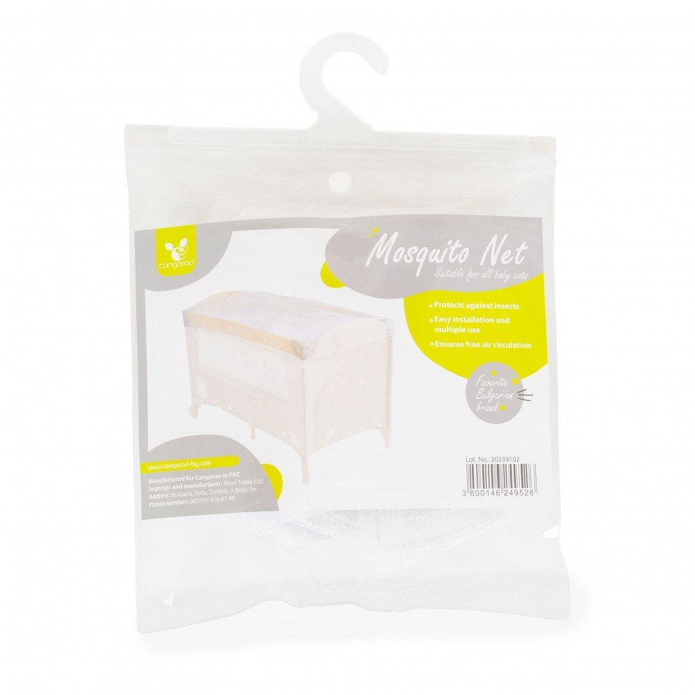 CANGAROO Husa plasa anti insecte Mosquito Universala Alba utilizare patut 120x60cm