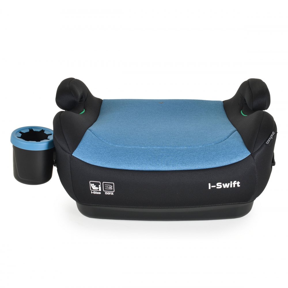 CANGAROO Inaltator auto copii fixare cu ISOFIX Swift Albastru 125-150 cm omologat R-129 I-Size cu suport pahar incluscotiere ergonomicecentura ghidajhusa detasabila