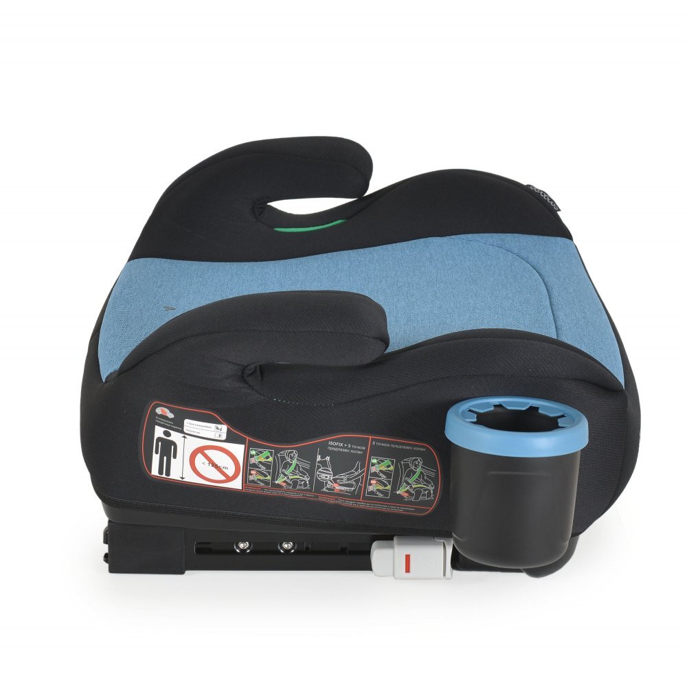 CANGAROO Inaltator auto copii fixare cu ISOFIX Swift Albastru 125-150 cm omologat R-129 I-Size cu suport pahar incluscotiere ergonomicecentura ghidajhusa detasabila