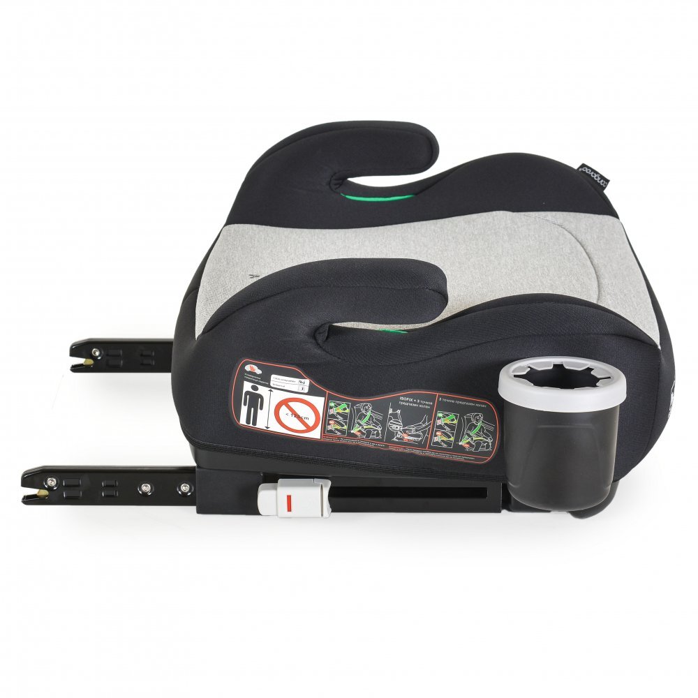 CANGAROO Inaltator auto copii fixare cu ISOFIX Swift Gri 125-150 cm omologat R-129 I-Size cu suport pahar incluscotiere ergonomicecentura ghidajhusa detasabila