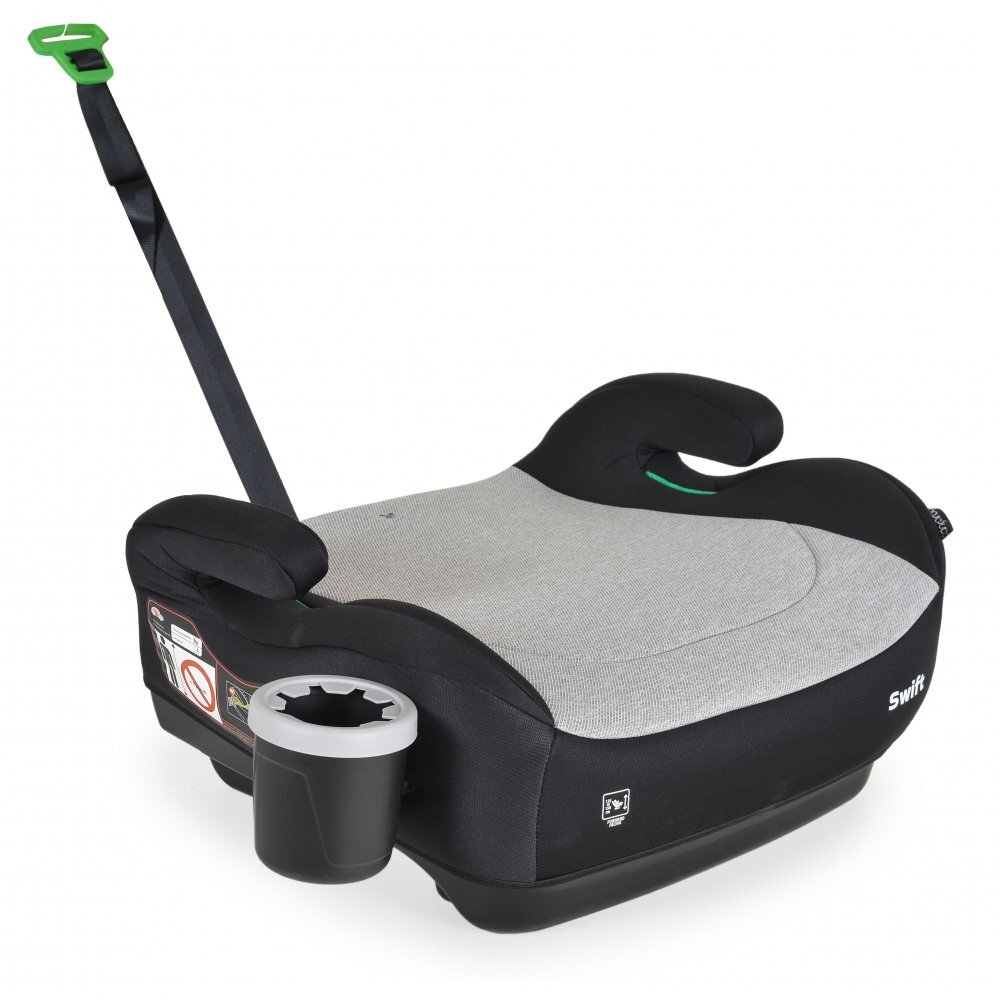 CANGAROO Inaltator auto copii Swift Gri 125-150 cm omologat R-129 I-Size cu suport pahar incluscotiere ergonomicecentura ghidajhusa detasabila