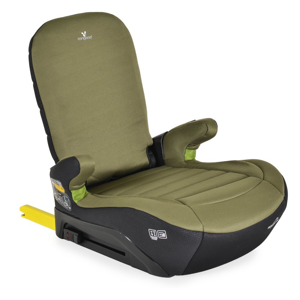 CANGAROO Inaltator auto Cosmos Juniper Green 125-150 cm cu spatar rabatabilFixare cu ISOFIXCertificare I-Size R-129Husa detasabilaCotiere