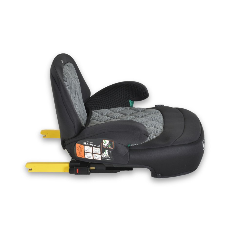 CANGAROO Inaltator auto pentru copii Jax i-Size Grey 125-150cmfixare cu isofixcentura de ghidajspatar detasabil si husa lavabila