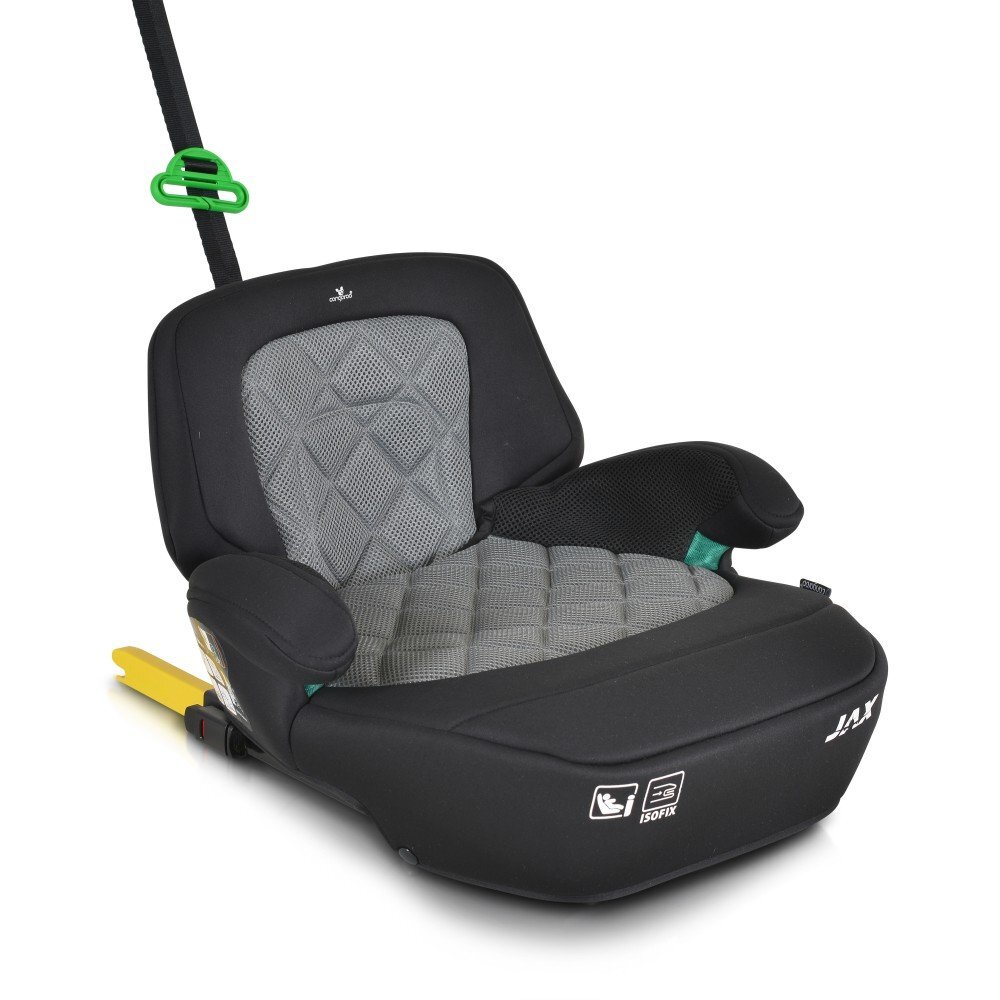 CANGAROO Inaltator auto pentru copii Jax i-Size Grey 125-150cmfixare cu isofixcentura de ghidajspatar detasabil si husa lavabila
