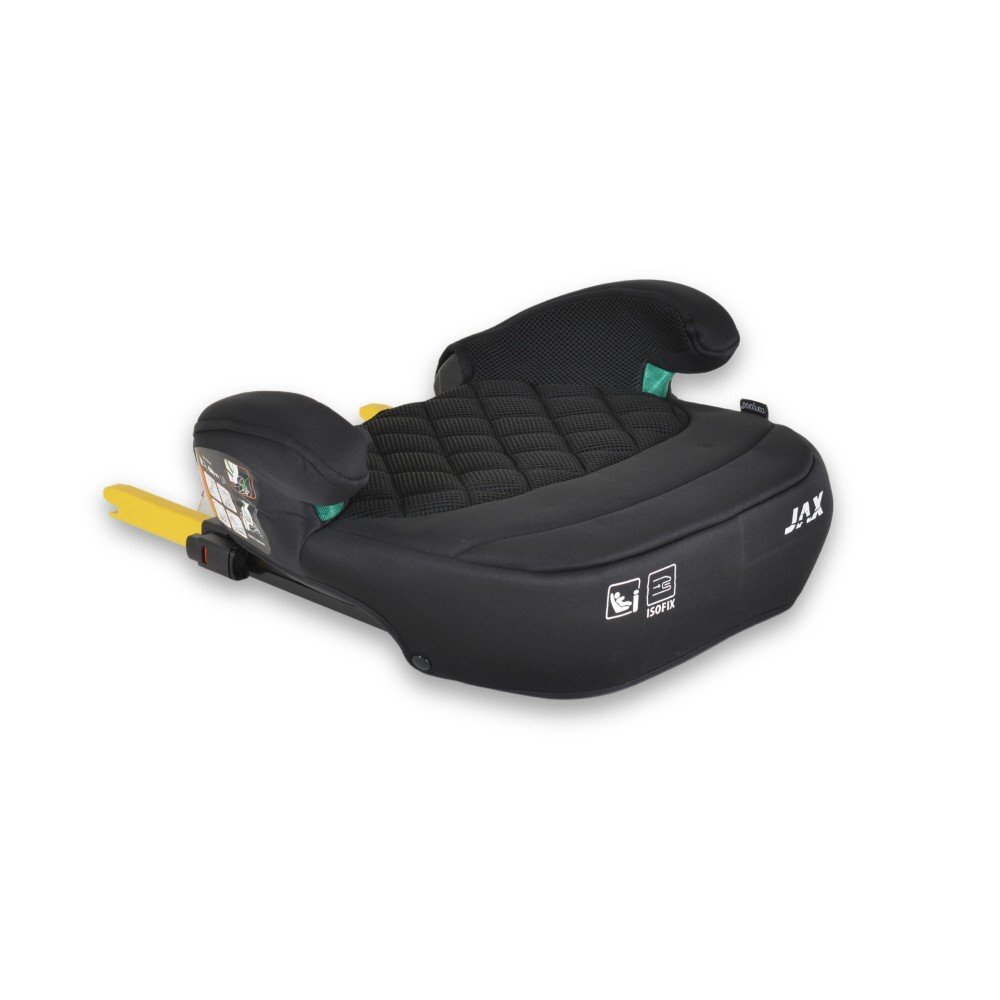 CANGAROO Inaltator auto pentru copii Jax i-Size Negru 125-150cmfixare cu isofixcentura de ghidajspatar detasabil si husa lavabila