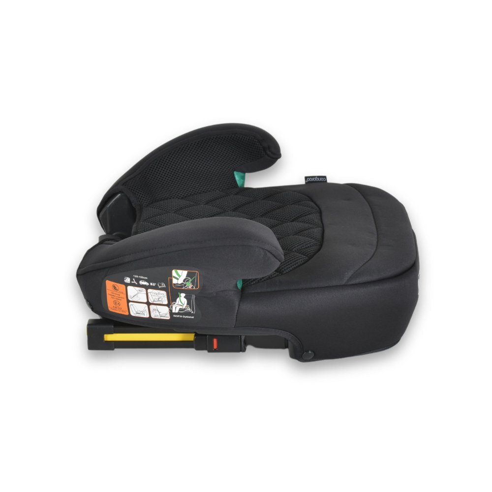 CANGAROO Inaltator auto pentru copii Jax i-Size Negru 125-150cmfixare cu isofixcentura de ghidajspatar detasabil si husa lavabila