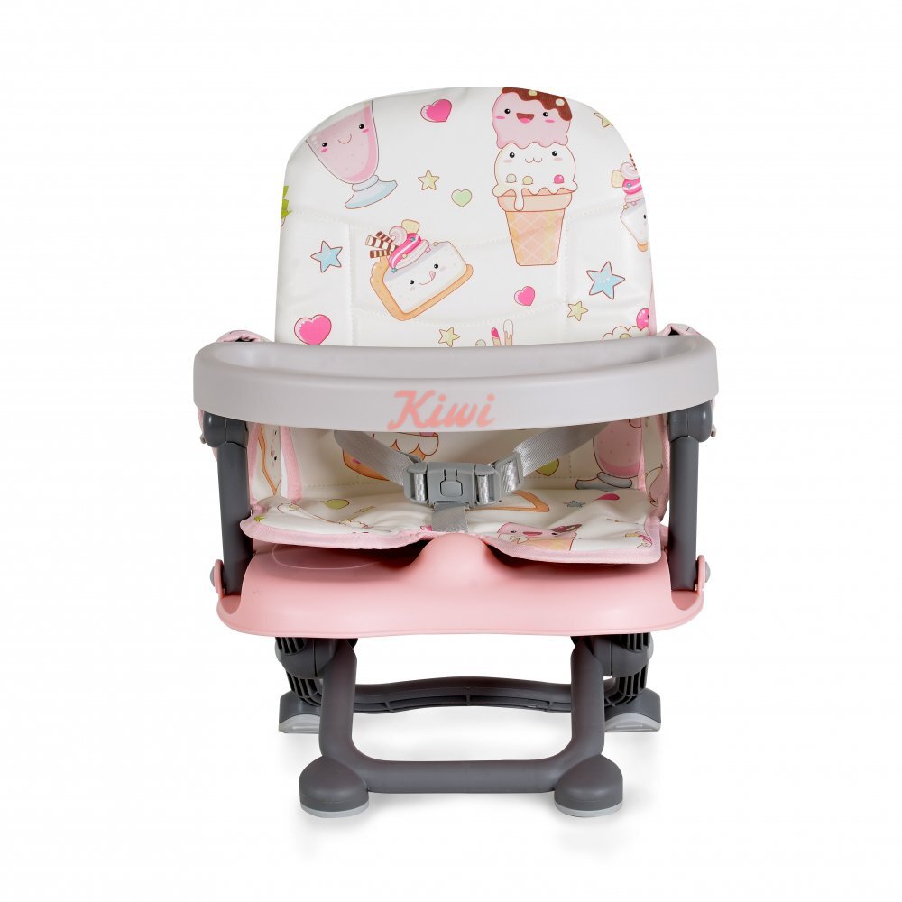 CANGAROO Inaltator de masa booster pentru copii Kiwi Cupcakepliere compacta cu maner transportinaltime reglabila 4 nivelepicioare antiderapantemasuta detasabila cu compartiment paharhusa impermeabilacenturi de siguranta