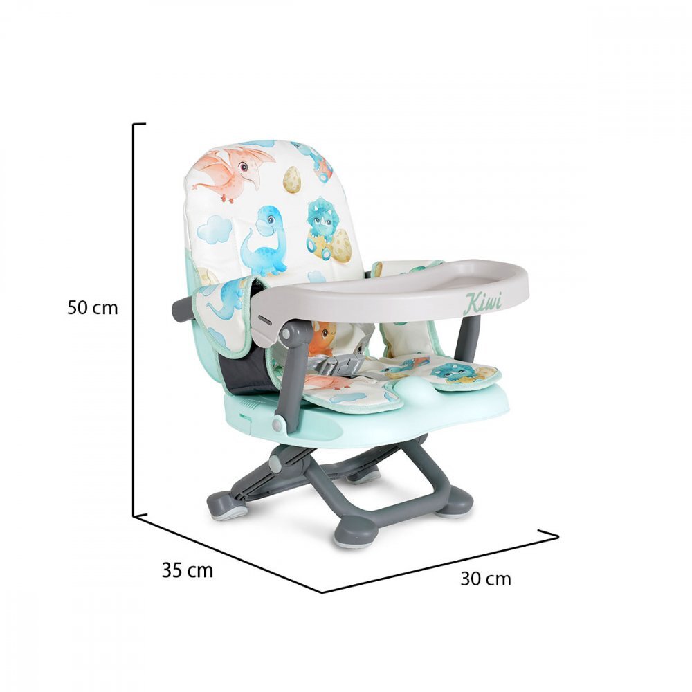 CANGAROO Inaltator de masa booster pentru copii Kiwi Dinospliere compacta cu maner transportinaltime reglabila 4 nivelepicioare antiderapantemasuta detasabila cu compartiment paharhusa impermeabilacenturi de siguranta