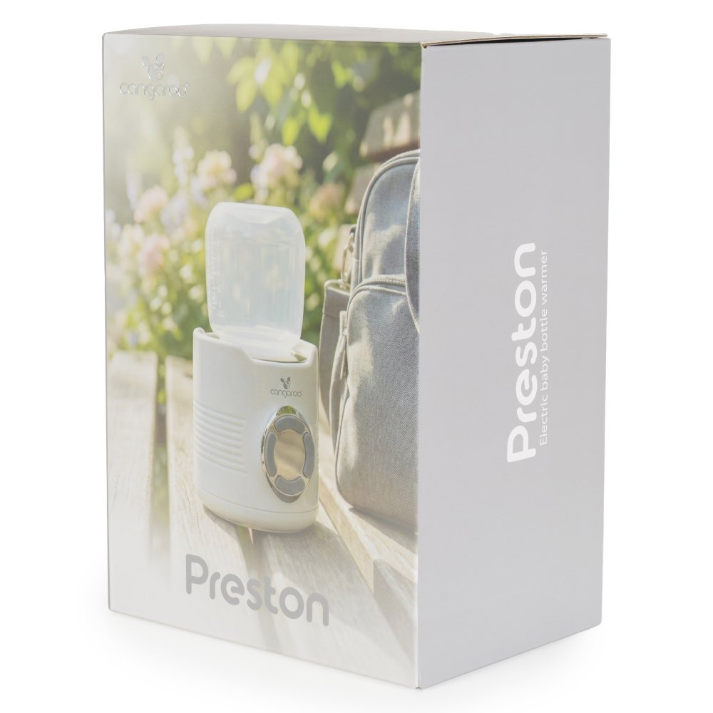 CANGAROO Incalzitor portabil pentru biberoane Preston alb cu acumulator 9000 mAh incarcare USB C 5 adaptoare biberoane si biberon 180ml incluse