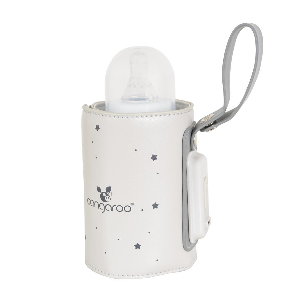 CANGAROO Incalzitor portabil pentru biberoane Thermo Beigedesign compactincarcare mufa tip Cmaterial PU flexibil de inalta calitate