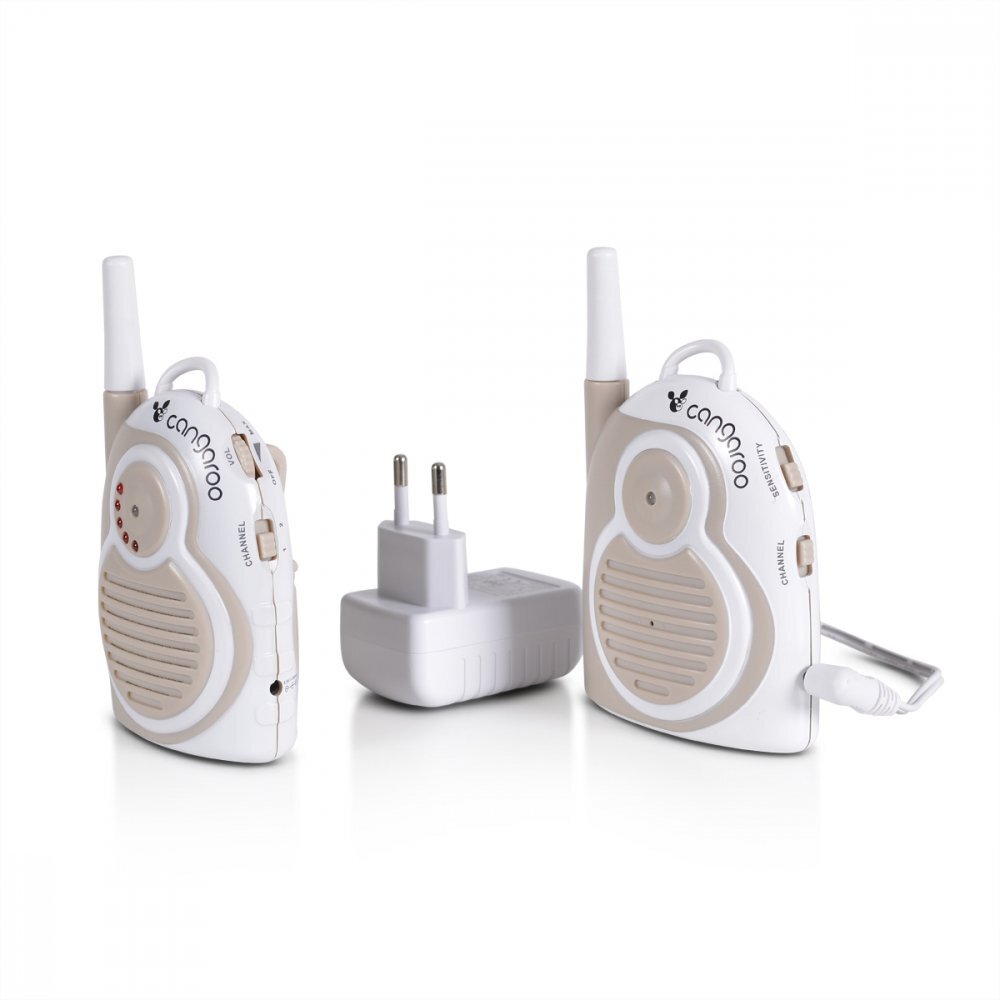 CANGAROO Interfon audio Mommys Sense KhakiIndicator de baterie scazutaReceptor portabilRaza de actiune 1.3 km - chiar in afara casei
