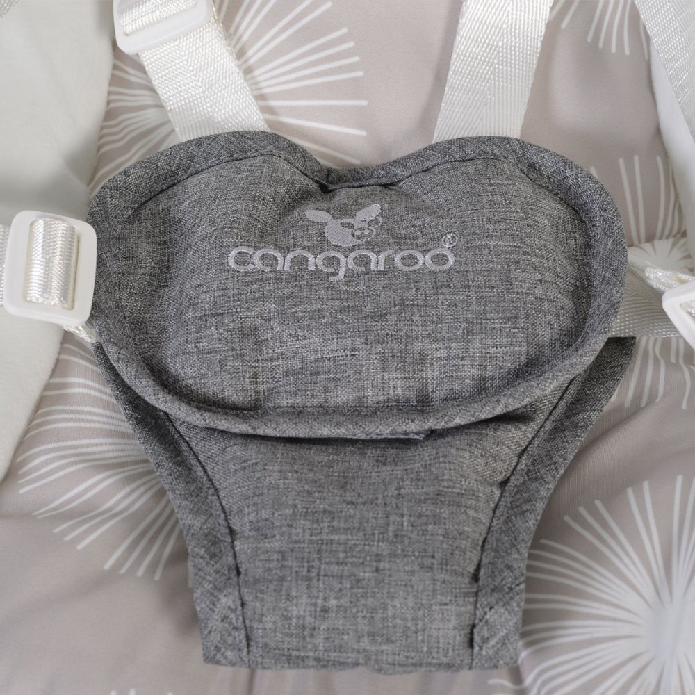 CANGAROO Leagan electric bebelusi Swing Cloud Grey cu sezut reglabil5 viteze de leganaretemporizatorsezut rotativ 90gradepernuta reductorcenturi de sigurantaadaptor priza inclus