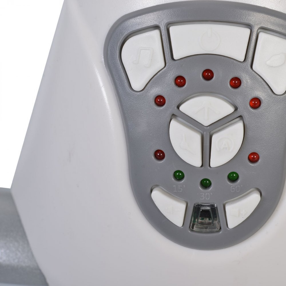 CANGAROO Leagan electric bebelusi Swing Cloud Grey cu sezut reglabil5 viteze de leganaretemporizatorsezut rotativ 90gradepernuta reductorcenturi de sigurantaadaptor priza inclus
