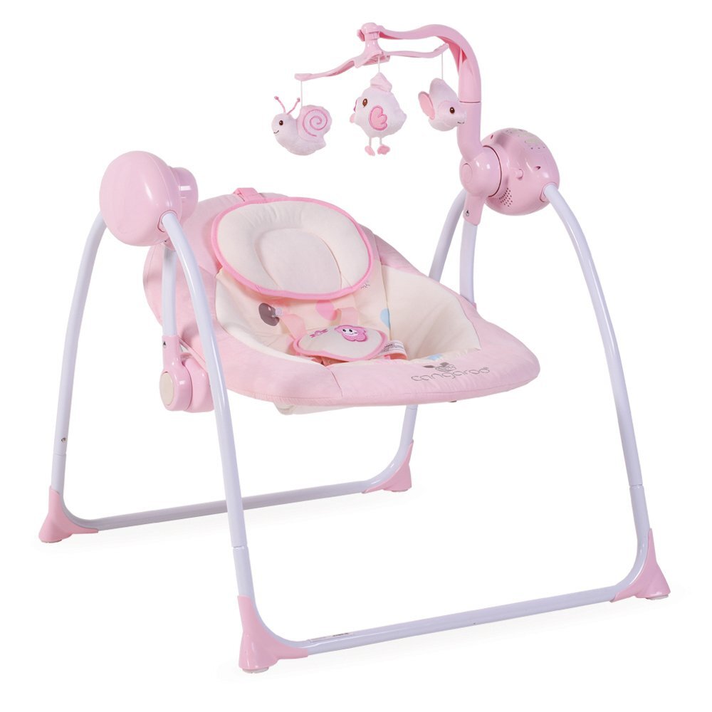 CANGAROO Leagan electric cu conectare la priza Baby Swing+ Pink