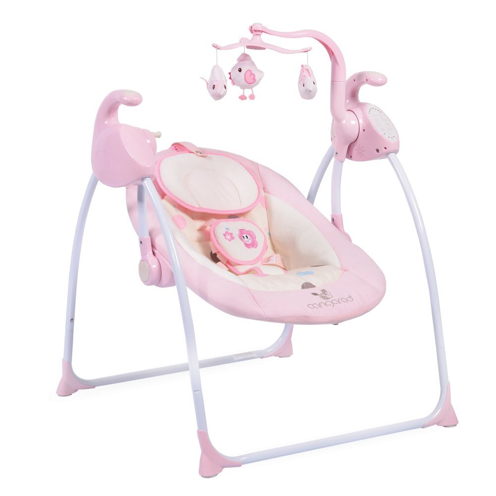 CANGAROO Leagan electric cu conectare la priza Sweet Star+ Pink