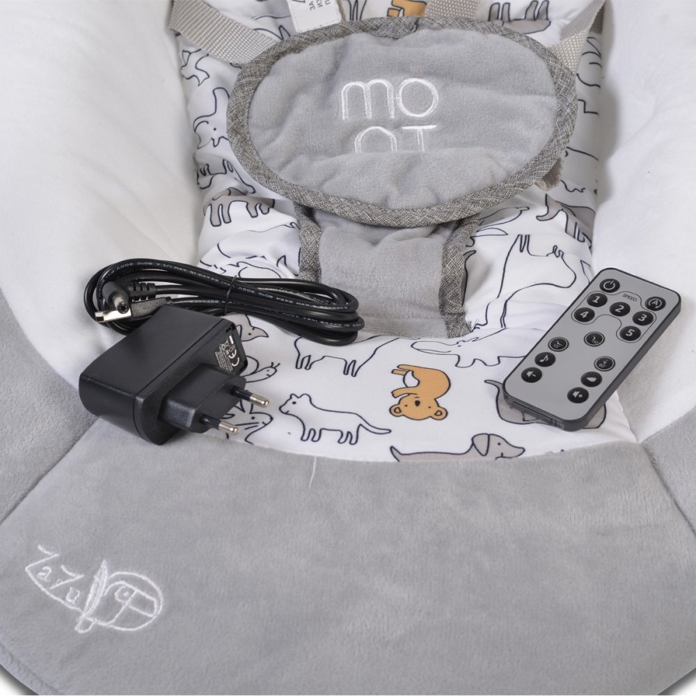CANGAROO Leagan electric cu telecomanda si conectare la priza Zazu Grey