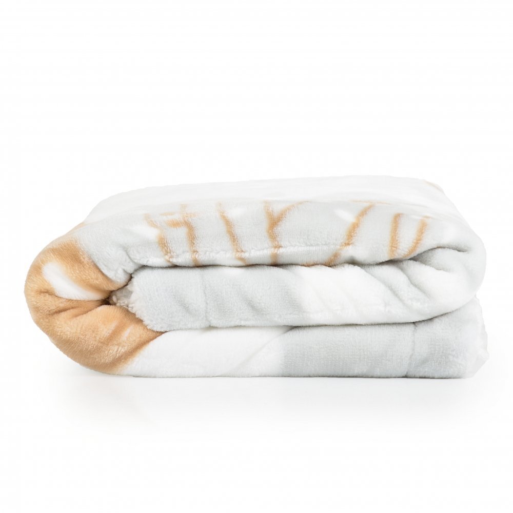 CANGAROO Patura pentru bebelusi cu sherpa 80x110 cm Little friends grey