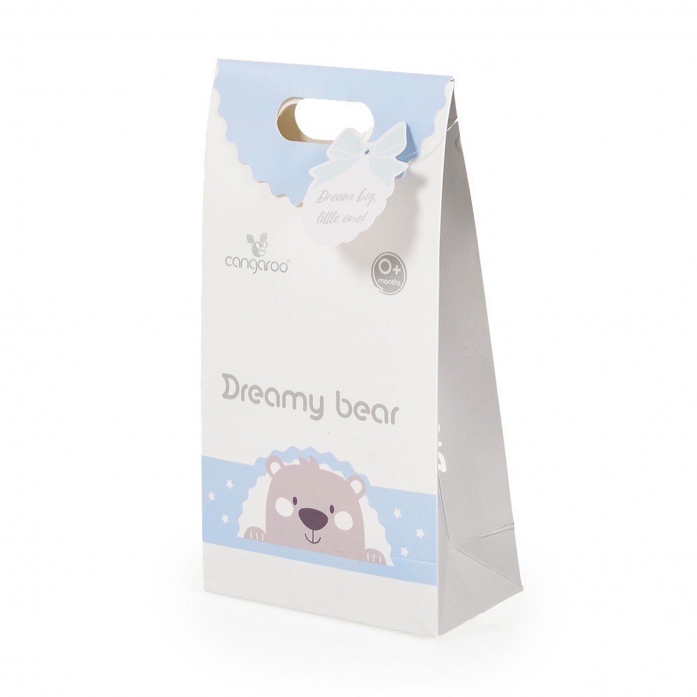 CANGAROO Paturica moale pentru bebelusi 75x100 cm Dreamy bear Albastru