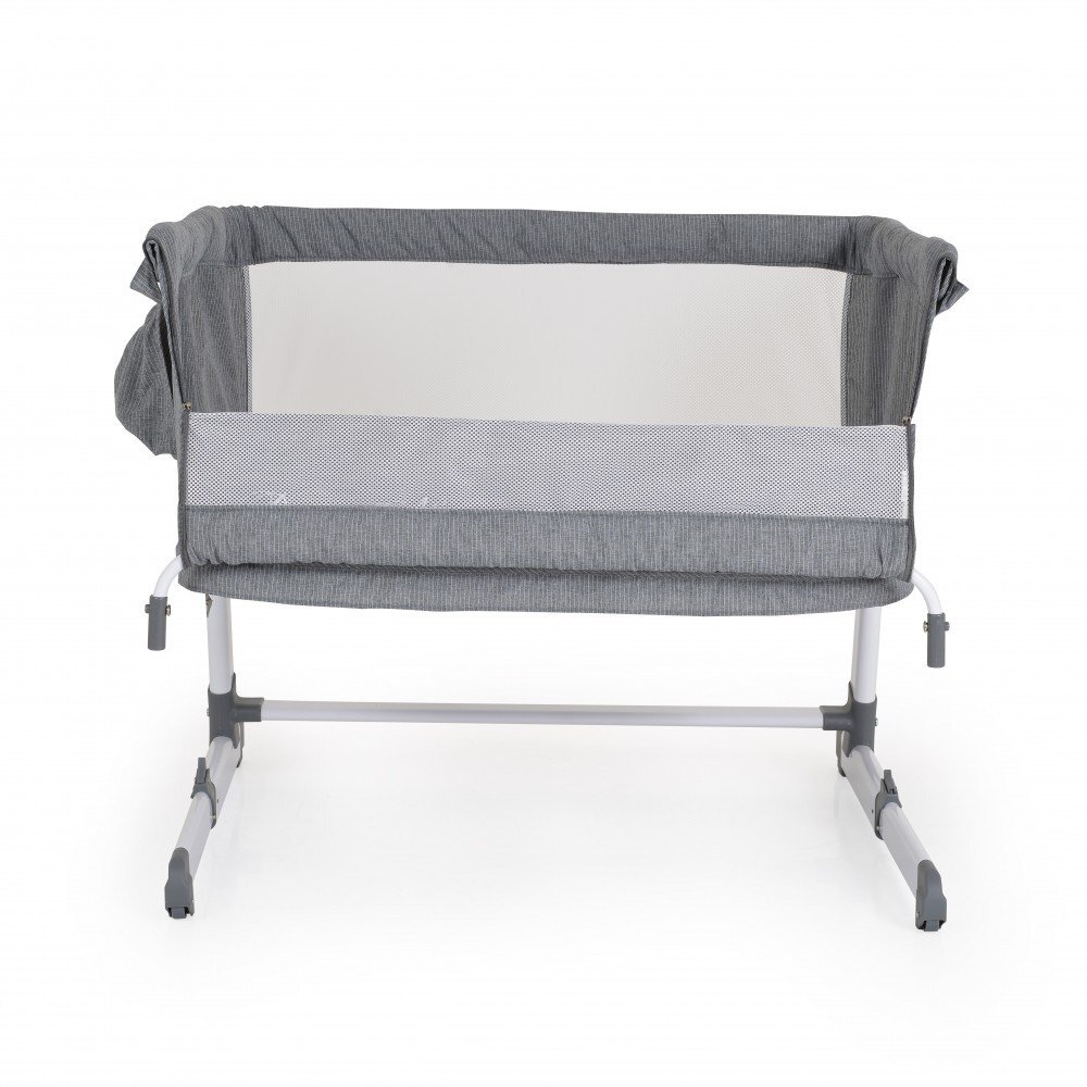 CANGAROO Patut co-sleeper 2in1 Day and Night Grey reglabil pe inaltime usita cu fermoar pozitie anti-reflux saltea inclusa