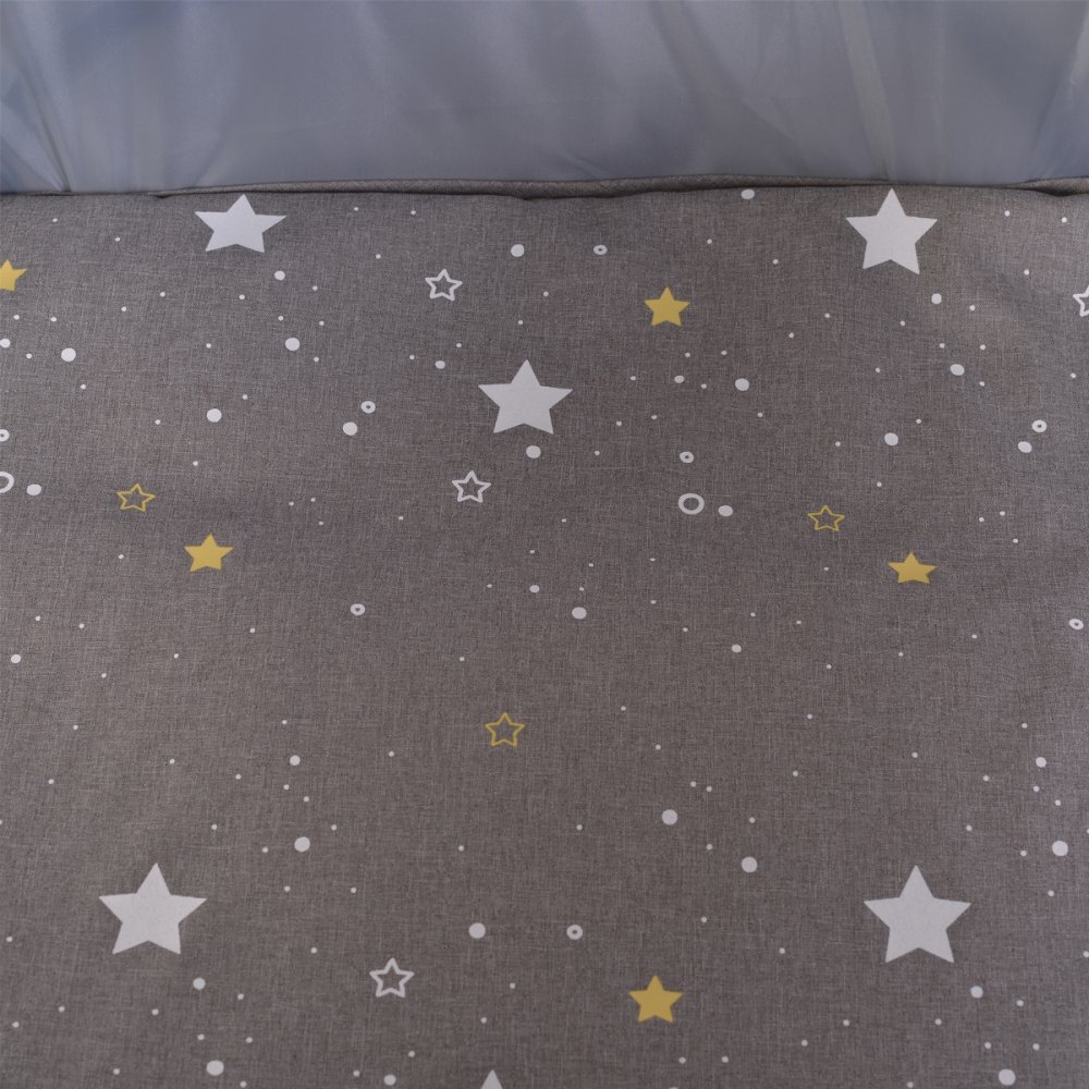 CANGAROO Patut pentru copii Once upon a time L3 Grey pliabil cu 2 nivele roti usita cu fermoar masuta de infasat carusel geanta de transport