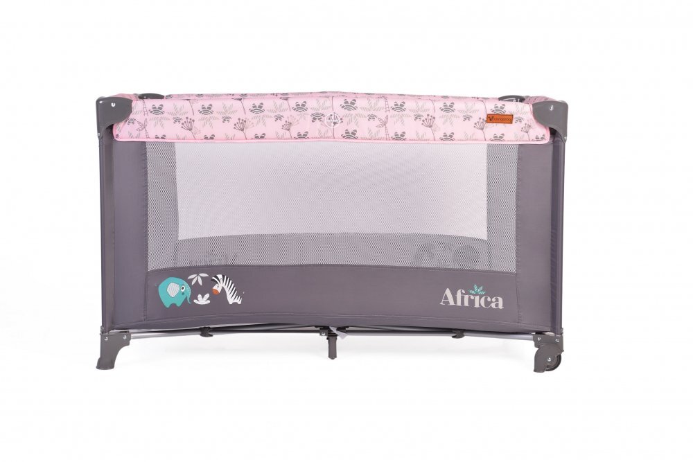 CANGAROO Patut pliabil Africa pink cu un nivel usita cu fermoar geanta de transport si saltea incluse