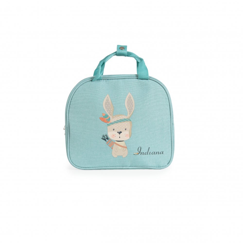 CANGAROO Patut pliabil de calatorie 3in1 Indiana Mint cu 2 nivele laterala culisanta organizator haine cu 4 compartimente segmente plasa de ventilatie geanta accesorii saltea si carusel