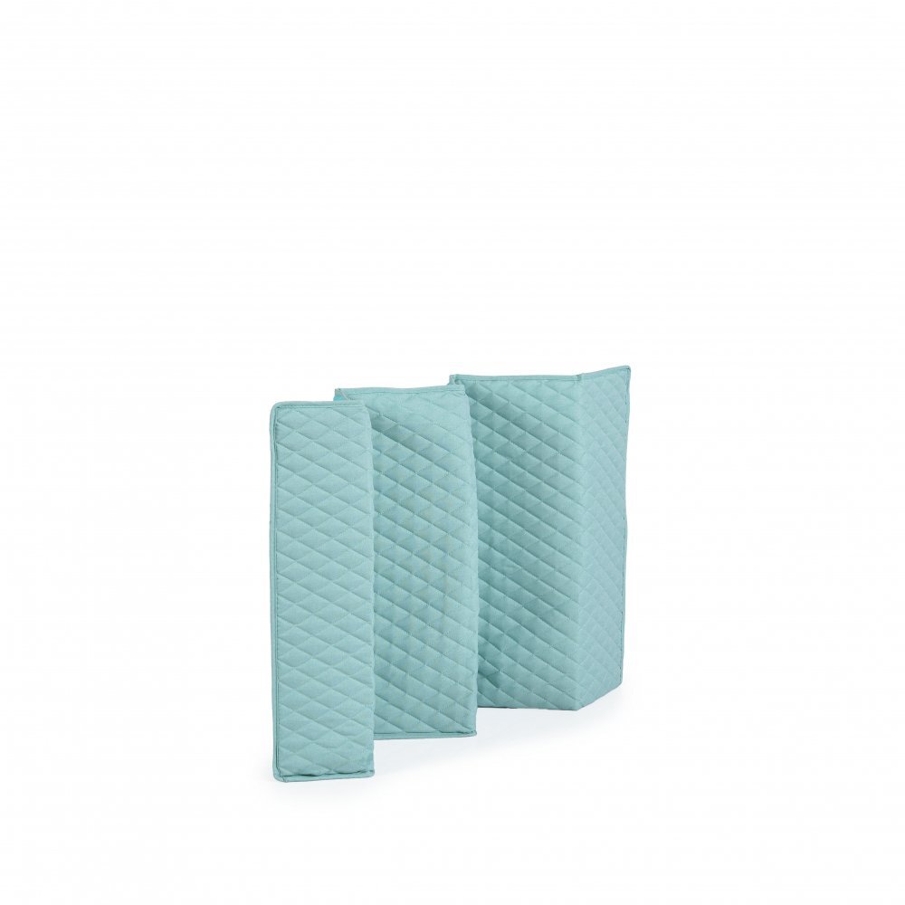 CANGAROO Patut pliabil de calatorie 3in1 Indiana Mint cu 2 nivele laterala culisanta organizator haine cu 4 compartimente segmente plasa de ventilatie geanta accesorii saltea si carusel