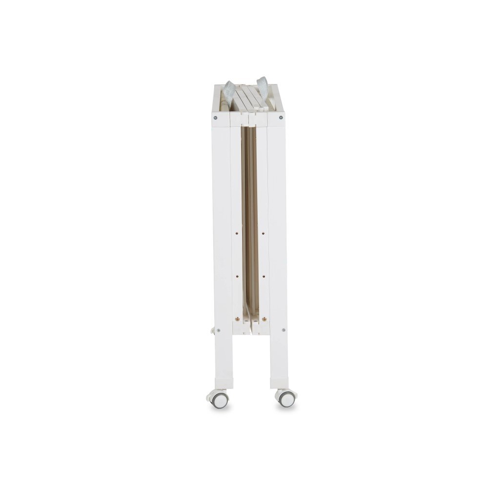 CANGAROO Patut pliabil din lemn pentru copii Nova 124.5x65x86 cm somiera reglabila pe 3 nivele de inaltime 4 roti cu sistem de blocare materiale si vopsele sigure