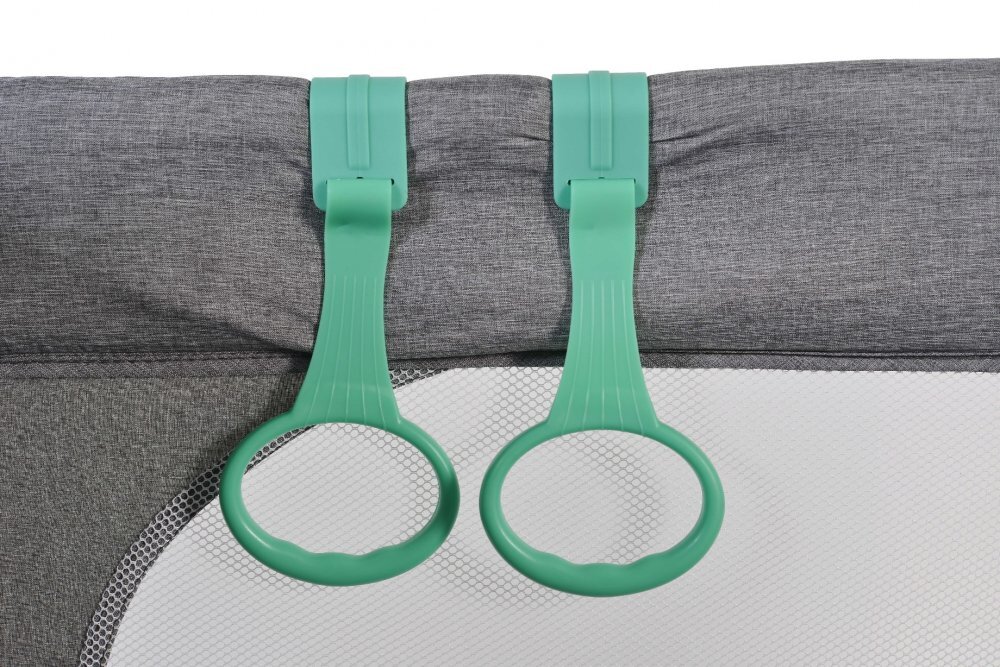CANGAROO Patut SkyGlow Mint pliabil cu un nivel usita cu fermoar geanta transport roti cu sistem de blocare