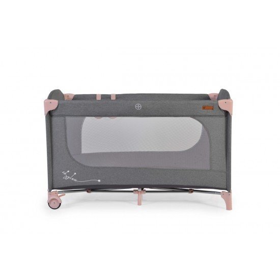 CANGAROO Patut SkyGlow Pink pliabil cu un nivel usita cu fermoar geanta transport roti cu sistem de blocare