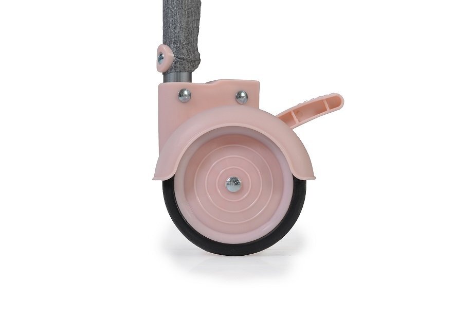 CANGAROO Patut SkyGlow Pink pliabil cu un nivel usita cu fermoar geanta transport roti cu sistem de blocare
