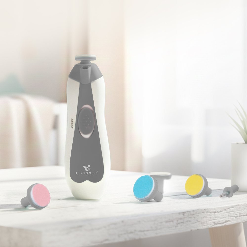 CANGAROO Pila electrica cu lumina pentru copiiadulti Nailina Gri 4 moduri de functionare 6 accesorii cutie depozitare