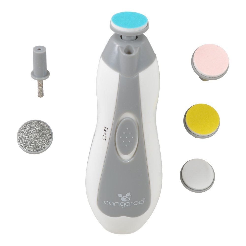 CANGAROO Pila electrica cu lumina pentru copiiadulti Nailina Gri 4 moduri de functionare 6 accesorii cutie depozitare