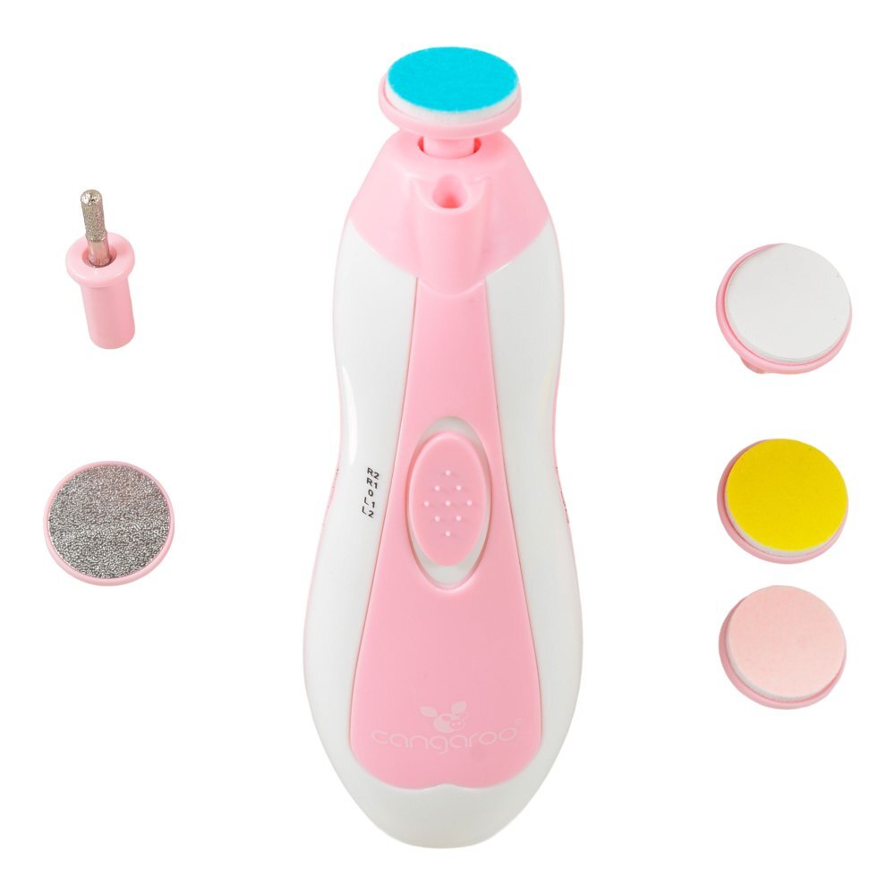 CANGAROO Pila electrica cu lumina pentru copiiadulti Nailina Roz 4 moduri de functionare 6 accesorii cutie depozitare