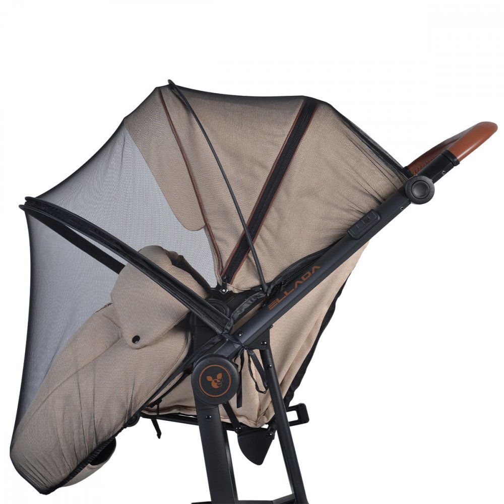 CANGAROO Plasa de insecte pentru carucior cu fermoar Negru